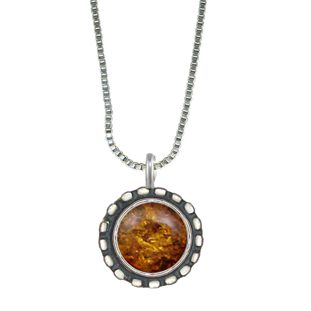 Sterling Silver Little Amber Pendant Necklace